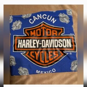 Authentic Harley-Davidson® Blue Bandana HD Logo